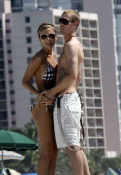 3. Oksana Andersson – Topless sunbathing, 2008