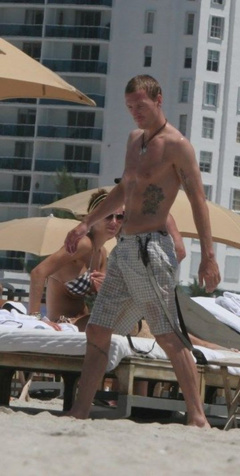 8. Oksana Andersson – Topless sunbathing, 2008