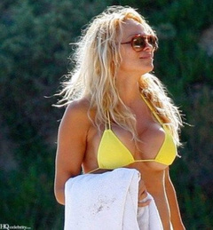 4. Pamela Anderson – yellow bikini, 2009