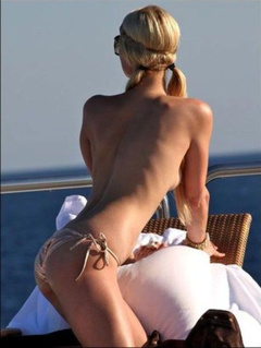 17. Paris Hilton – Topless sunbathing, 2010