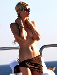 20. Paris Hilton – Topless sunbathing, 2010