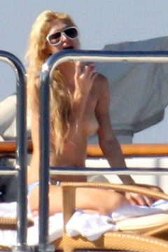 1. Paris Hilton – Topless sunbathing, 2010