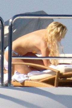 4. Paris Hilton – Topless sunbathing, 2010