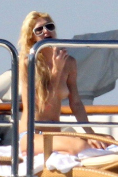 5. Paris Hilton – Topless sunbathing, 2010