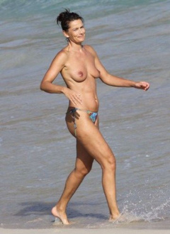1. Paulina Porizkova – Topless swimming, 2009