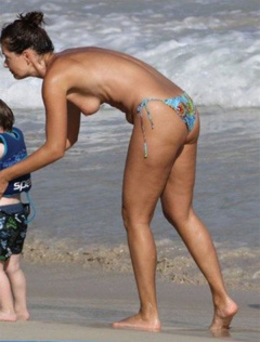 2. Paulina Porizkova – Topless swimming, 2009