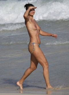 3. Paulina Porizkova – Topless swimming, 2009