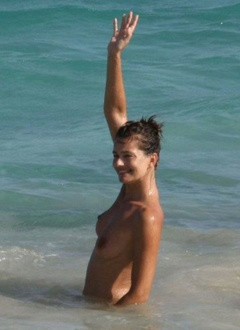 6. Paulina Porizkova – Topless swimming, 2009