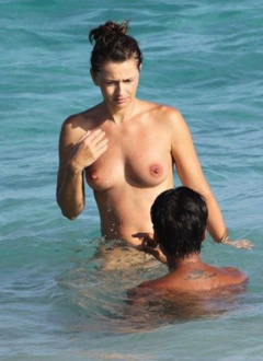 12. Paulina Porizkova – Topless swimming, 2009