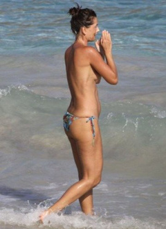16. Paulina Porizkova – Topless swimming, 2009