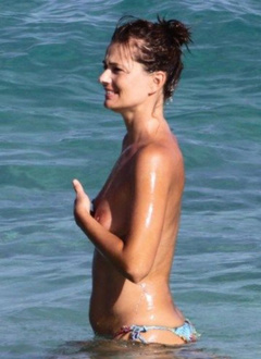 17. Paulina Porizkova – Topless swimming, 2009