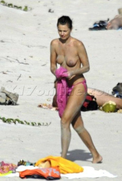 1. Paulina Porizkova – topless at the beach, 2009