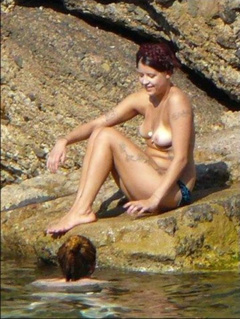 4. Peaches Geldof – Topless swimming, 2009
