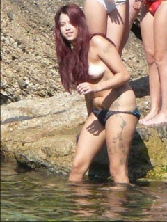 5. Peaches Geldof – Topless swimming, 2009