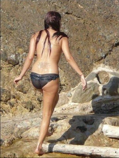9. Peaches Geldof – Topless swimming, 2009