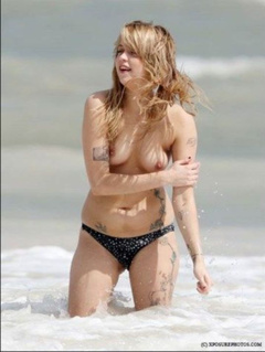 12. Peaches Geldof – topless at the beach, 2009