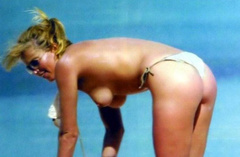 3. Penny Lancaster – Topless sunbathing, 2003