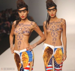 4. Petra Nemcova Topless – London fashion week, 2004