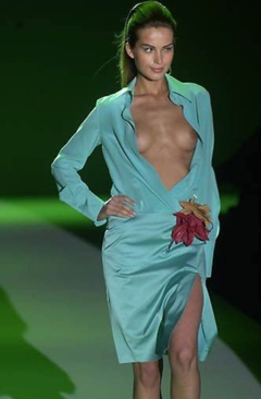 3. Petra Nemcova – Topless on a Catwalk, 2004