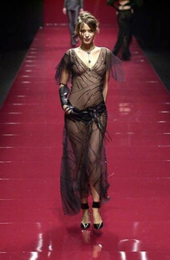 5. Petra Nemcova – Topless on a Catwalk, 2004