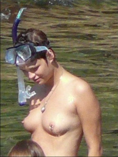4. Pixie Geldof – Topless swimming, 2009