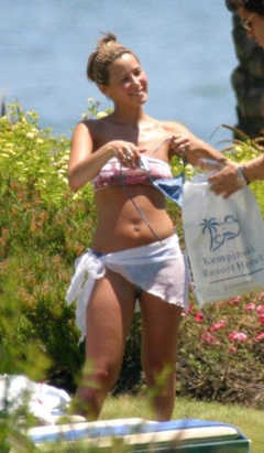 3. Rachel Stevens – blue bikini, 2003