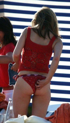 3. Rachel Stevens – red bikini, 2004