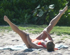 7. Rebecca Gayheart – Topless sunbathing, 2003