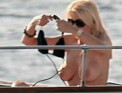 4. Rita Rusic – topless on a yacht, 2011