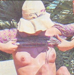 3. Rosanna Davidson – Topless sunbathing, 2007