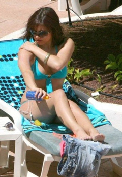 1. Roxanne Pallett – bikini by the pool, 2007
