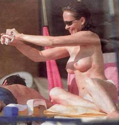 1. Samantha Robson – Topless sunbathing, 2001