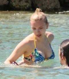 3. Scarlett Johansson – blue bikini, 2006