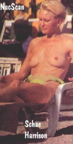 2. Schae Harrison – Topless sunbathing