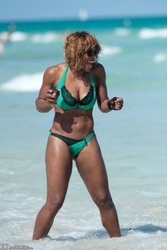 1. Serena Williams – green bikini, 2010