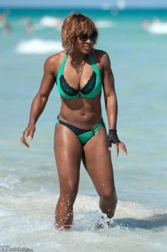 3. Serena Williams – green bikini, 2010