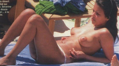 1. Severine Ferrer – topless sunbathing, 1999