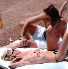 1. Sharon Stone – Topless Tanning, 2007