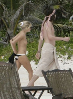 9. Sienna Miller – Topless sunbathing, 2007