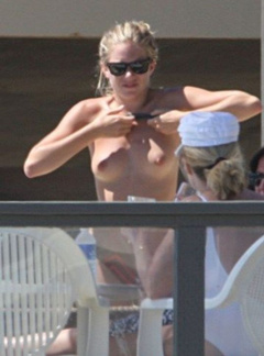 2. Sienna Miller – Topless sunbathing, 2008