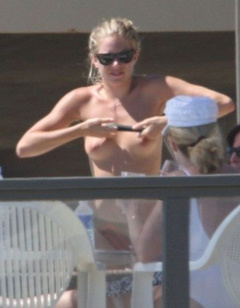 3. Sienna Miller – Topless sunbathing, 2008