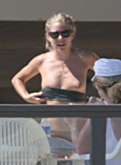 5. Sienna Miller – Topless sunbathing, 2008