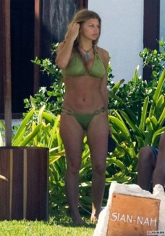 2. Stacy Ferguson - Fergie – green bikini, 2009