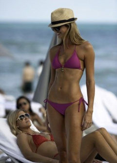 3. Stacy Keibler – purple bikini, 2009