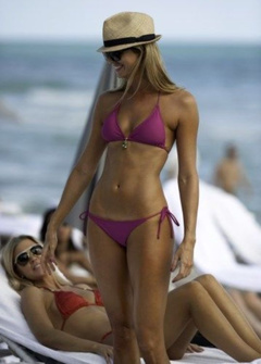 7. Stacy Keibler – purple bikini, 2009