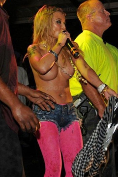 1. Tila Tequila – topless at a concert, 2010