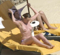 1. Toni Collette – Topless sunbathing, 2005