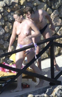 5. Toni Collette – Topless sunbathing, 2005