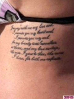 2. Tori Spelling – Preggers in Bikini Showing Tattoo