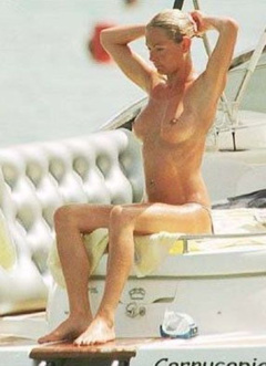 5. Tracy Shaw – Topless sunbathing, 2000